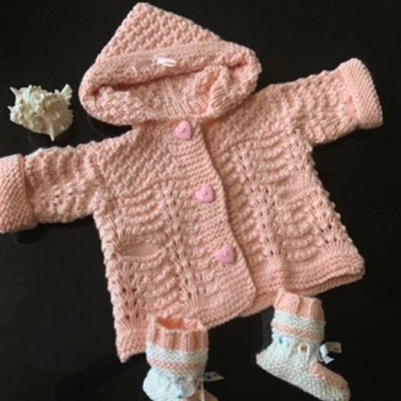 Hand-Knit Baby Coat - Picture 1 of 3